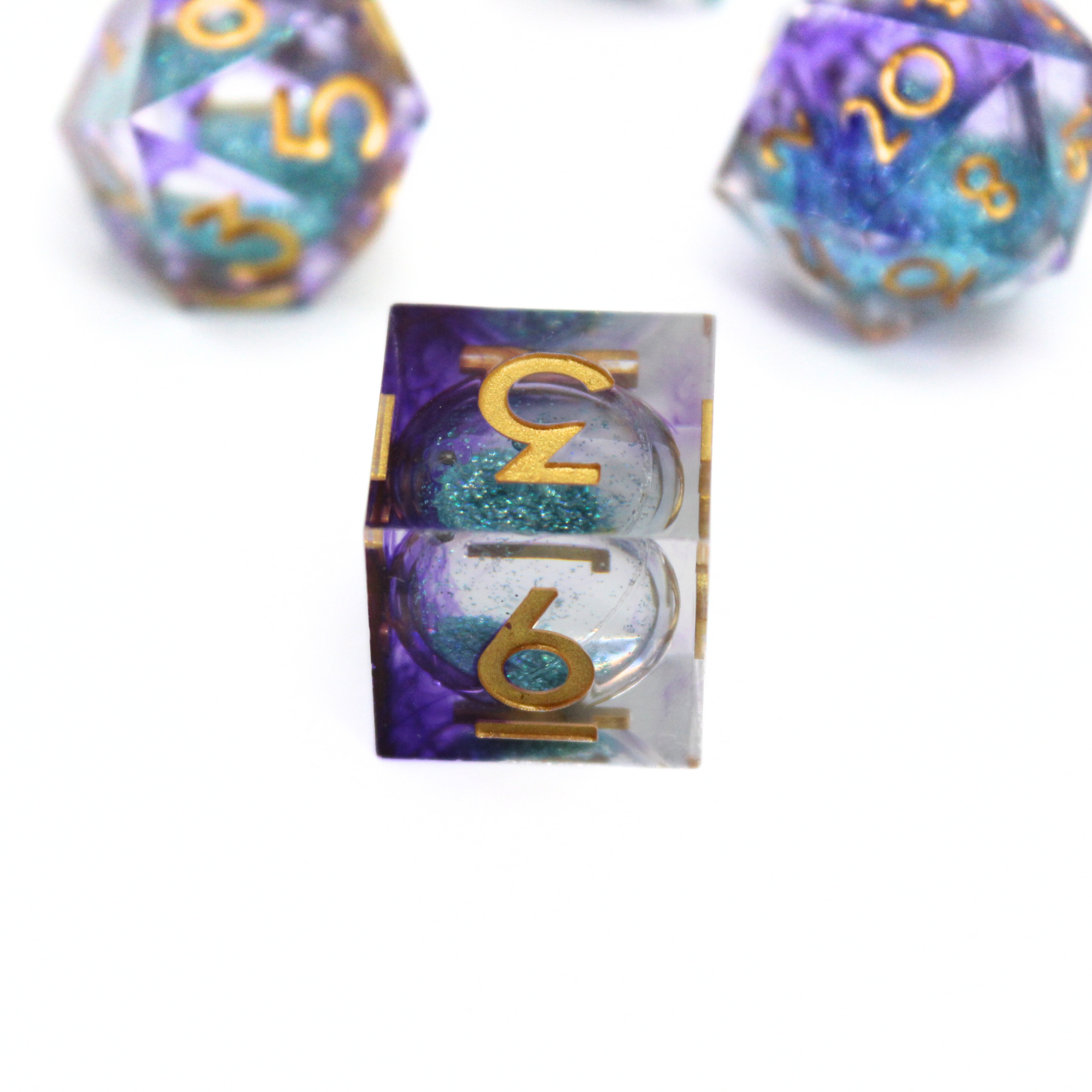 Dreamspire Lore Liquid Core 7pcs Dice Set | Sharp Edge Dice