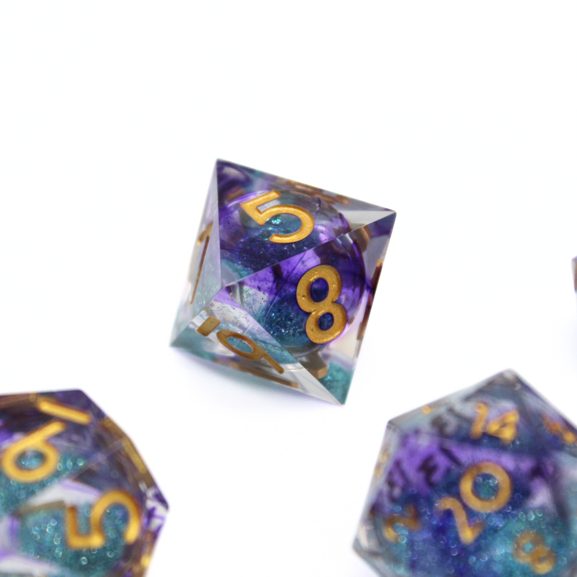 Dreamspire Lore Liquid Core 7pcs Dice Set | Sharp Edge Dice