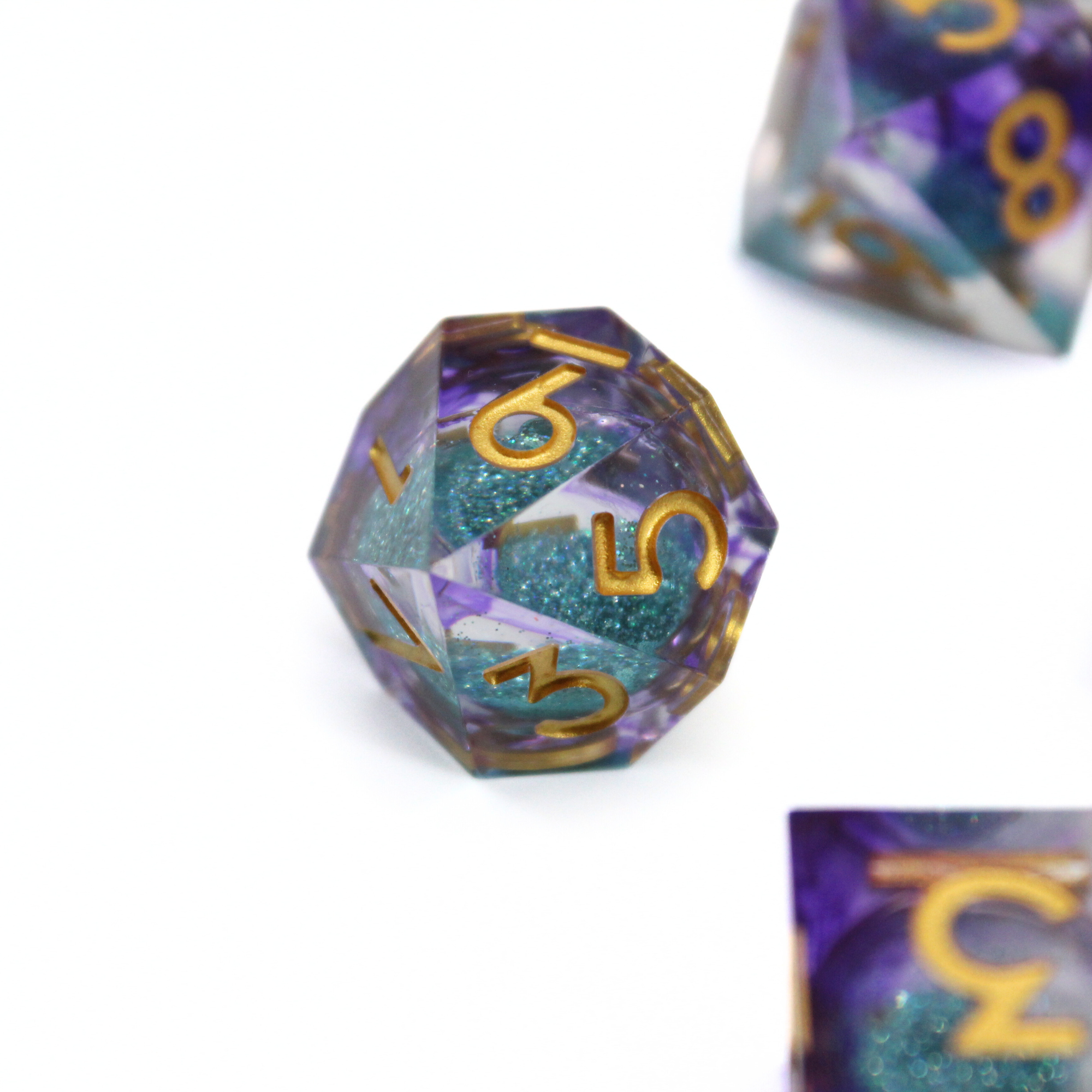 Dreamspire Lore Liquid Core 7pcs Dice Set | Sharp Edge Dice