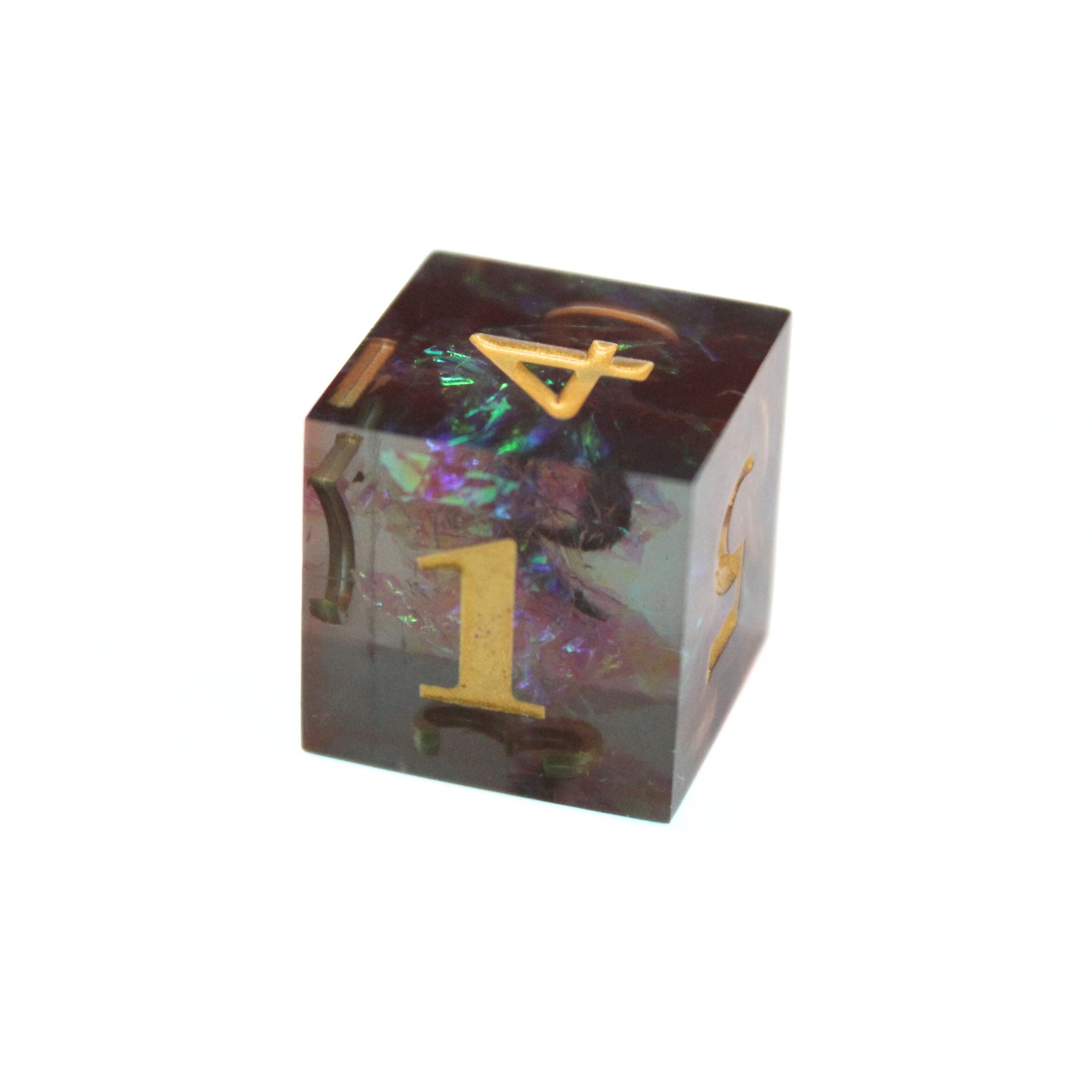 Prismatic Ember 7pcs Inclusion Dice Set | Sharp Edge Dice