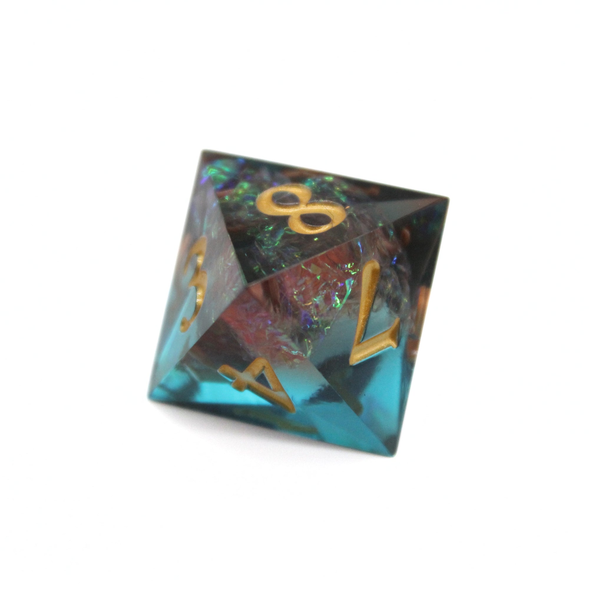 Prismatic Ember 7pcs Inclusion Dice Set | Sharp Edge Dice