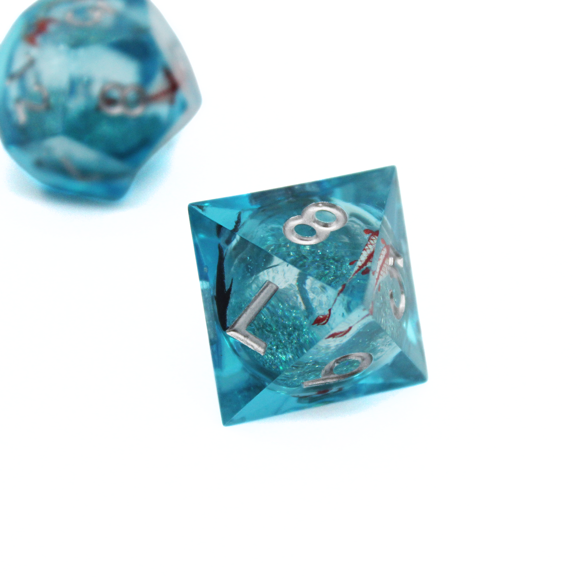 Koi Fish Pond Liquid Core Dice | Sharp Edge Dice