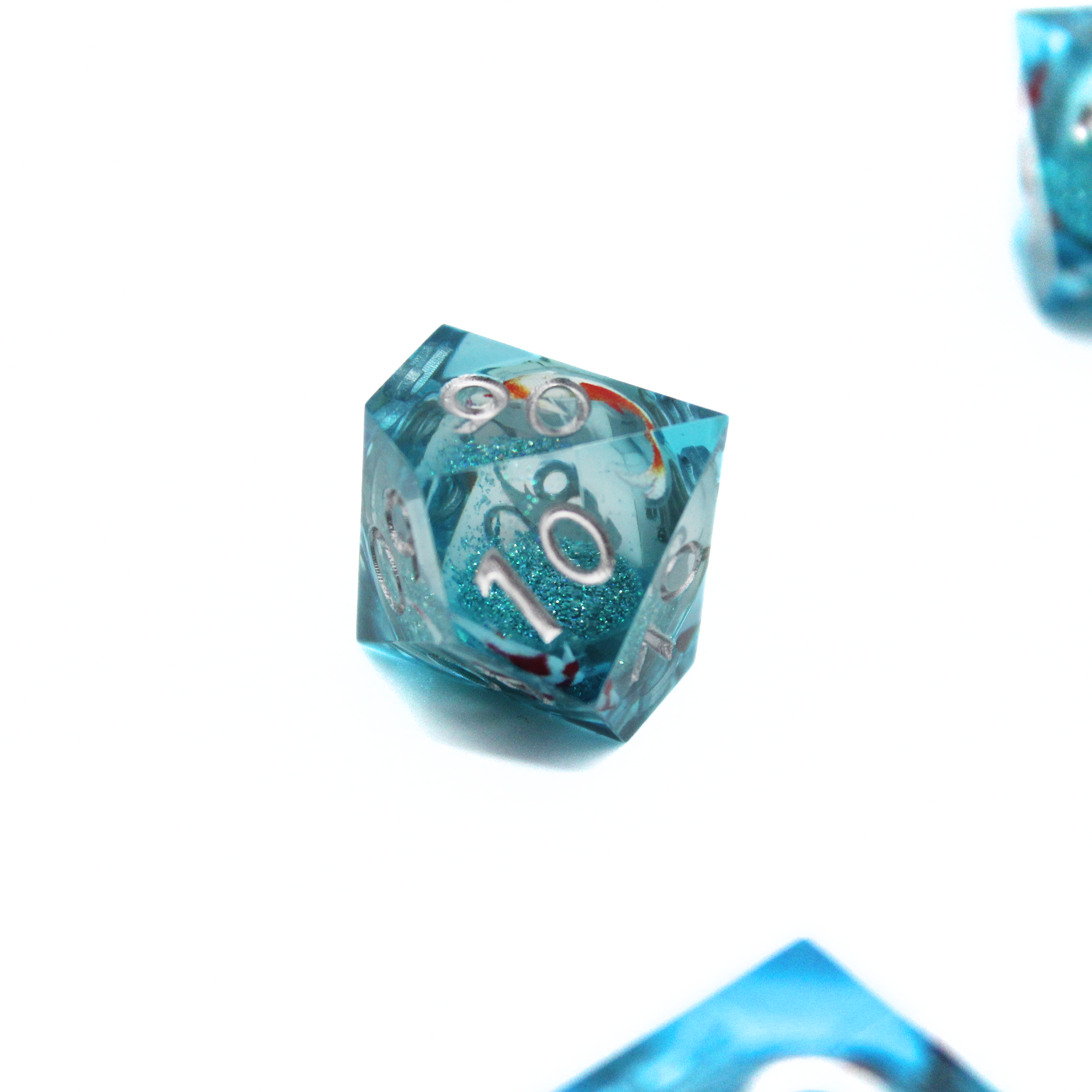 Koi Fish Pond Liquid Core Dice | Sharp Edge Dice