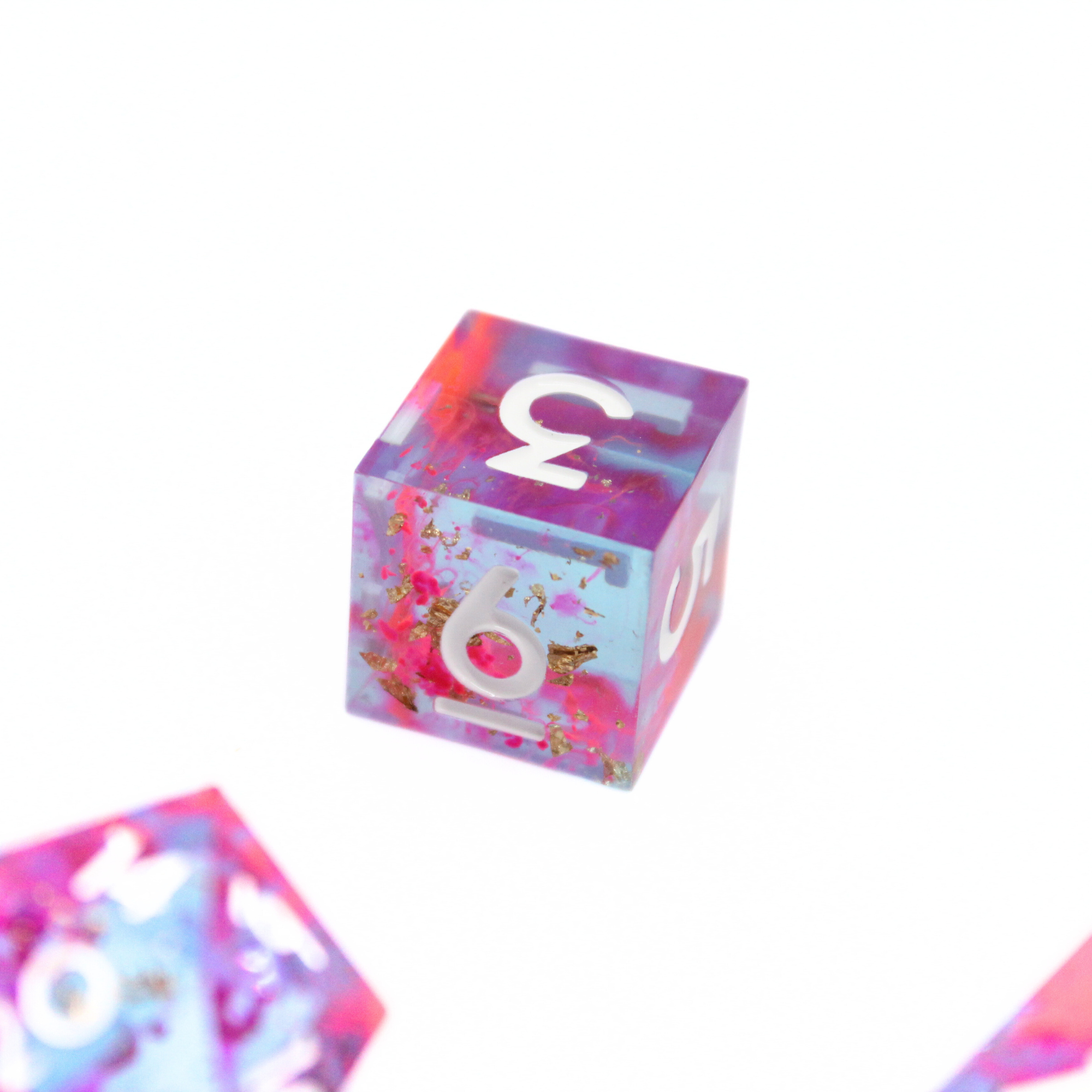 Cotton Candy Cosmos 7pcs Inclusion Dice Set | Sharp Edge Dice