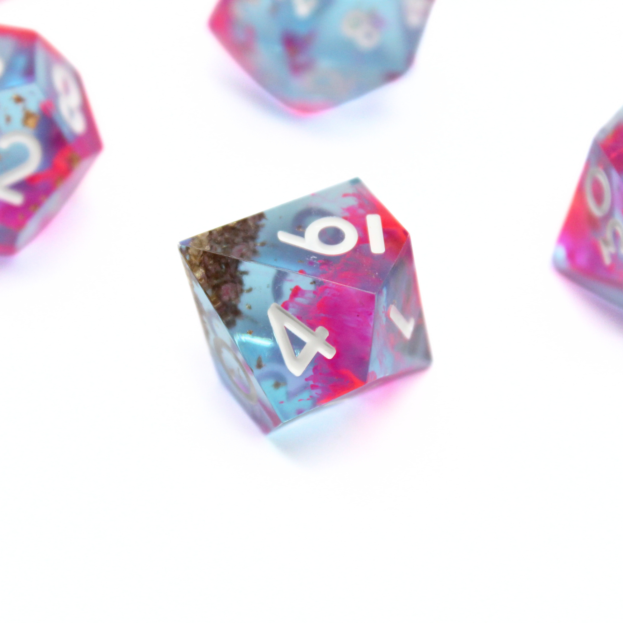 Cotton Candy Cosmos 7pcs Inclusion Dice Set | Sharp Edge Dice