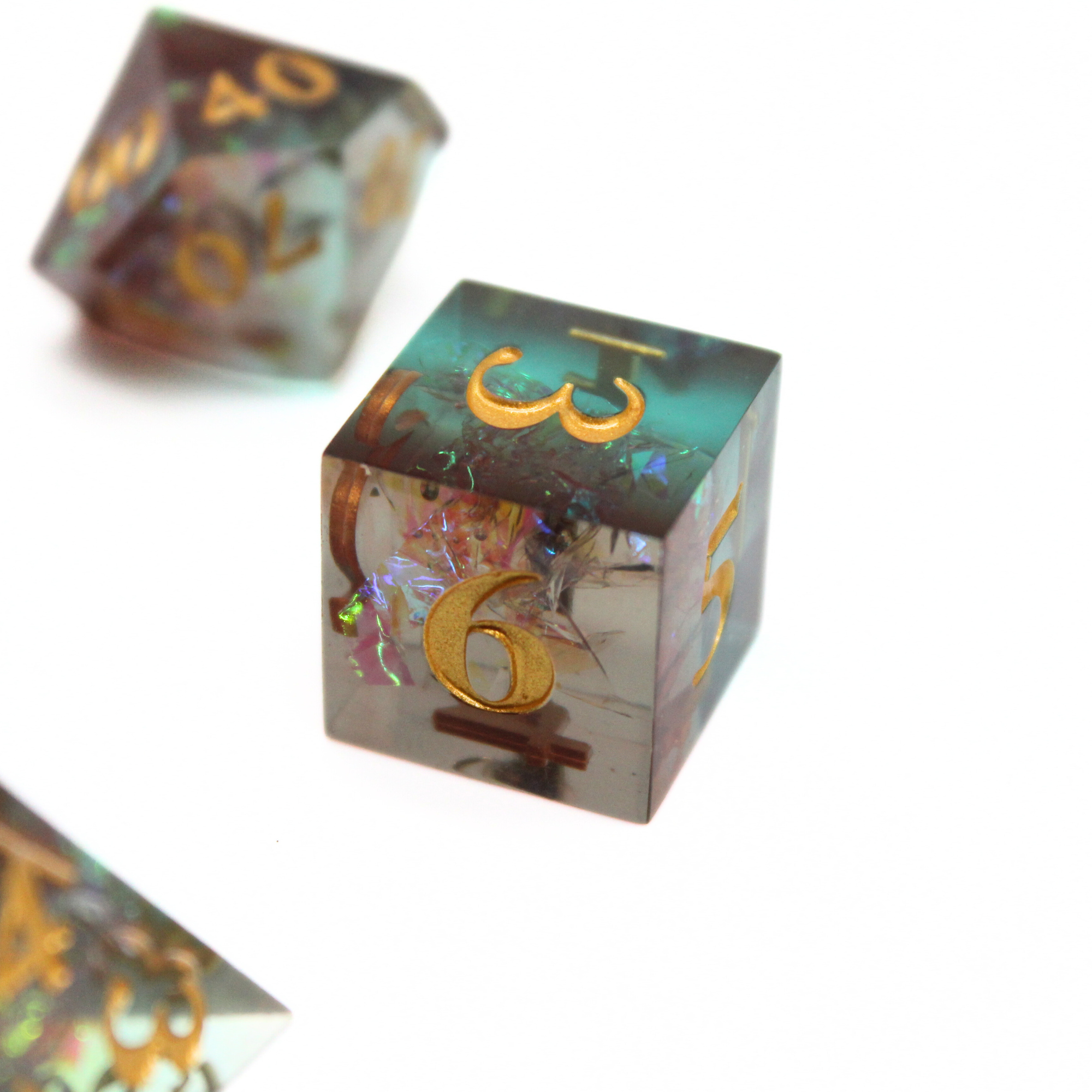Prismatic Spark 7pcs Inclusion Dice Set | Sharp Edge Dice