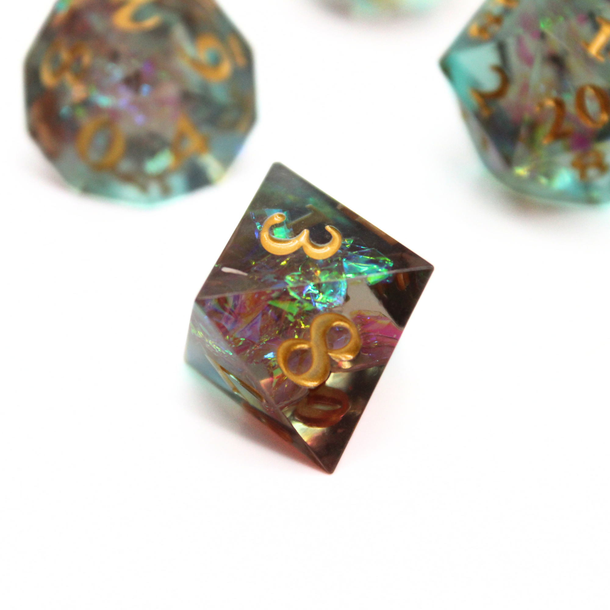 Prismatic Spark 7pcs Inclusion Dice Set | Sharp Edge Dice