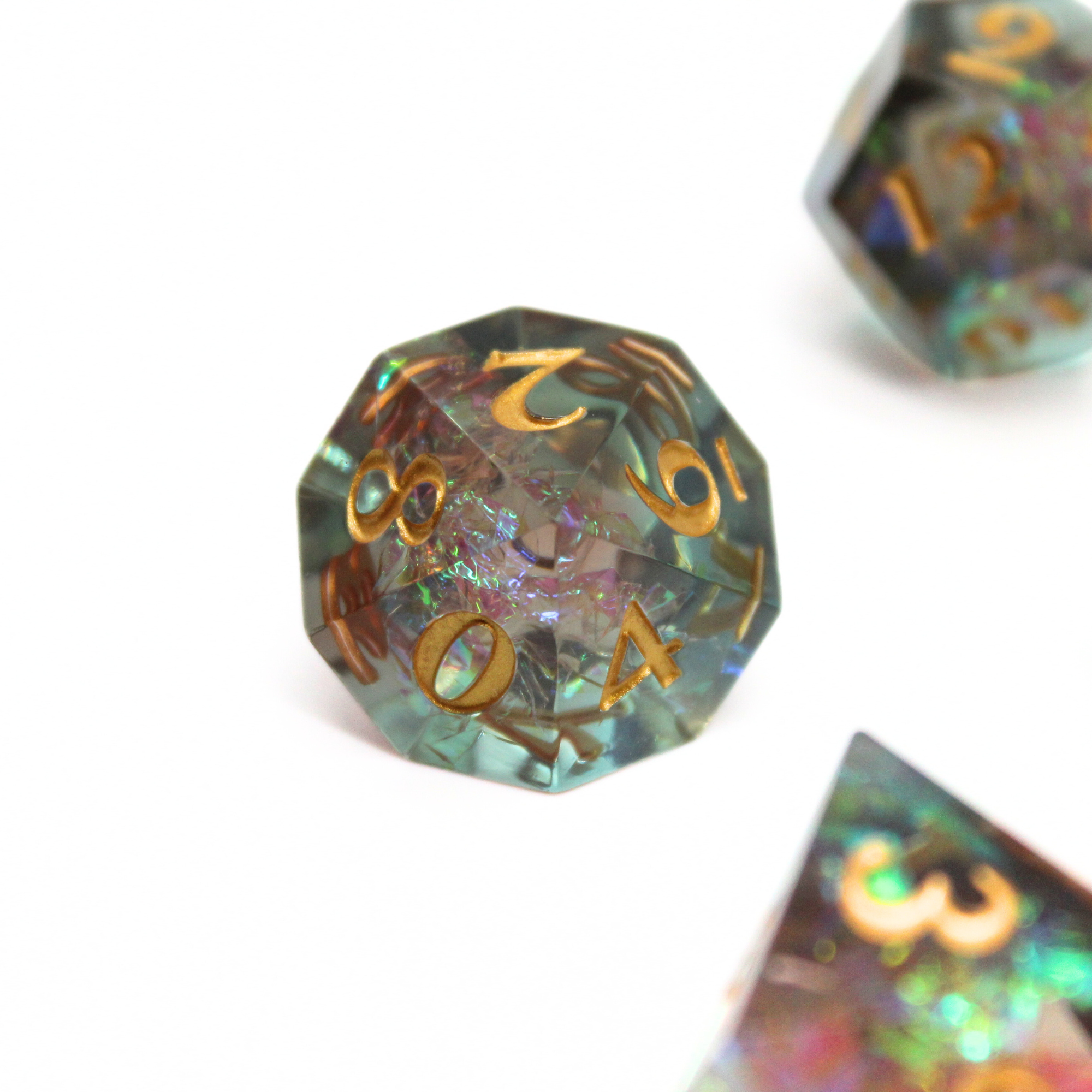 Prismatic Spark 7pcs Inclusion Dice Set | Sharp Edge Dice