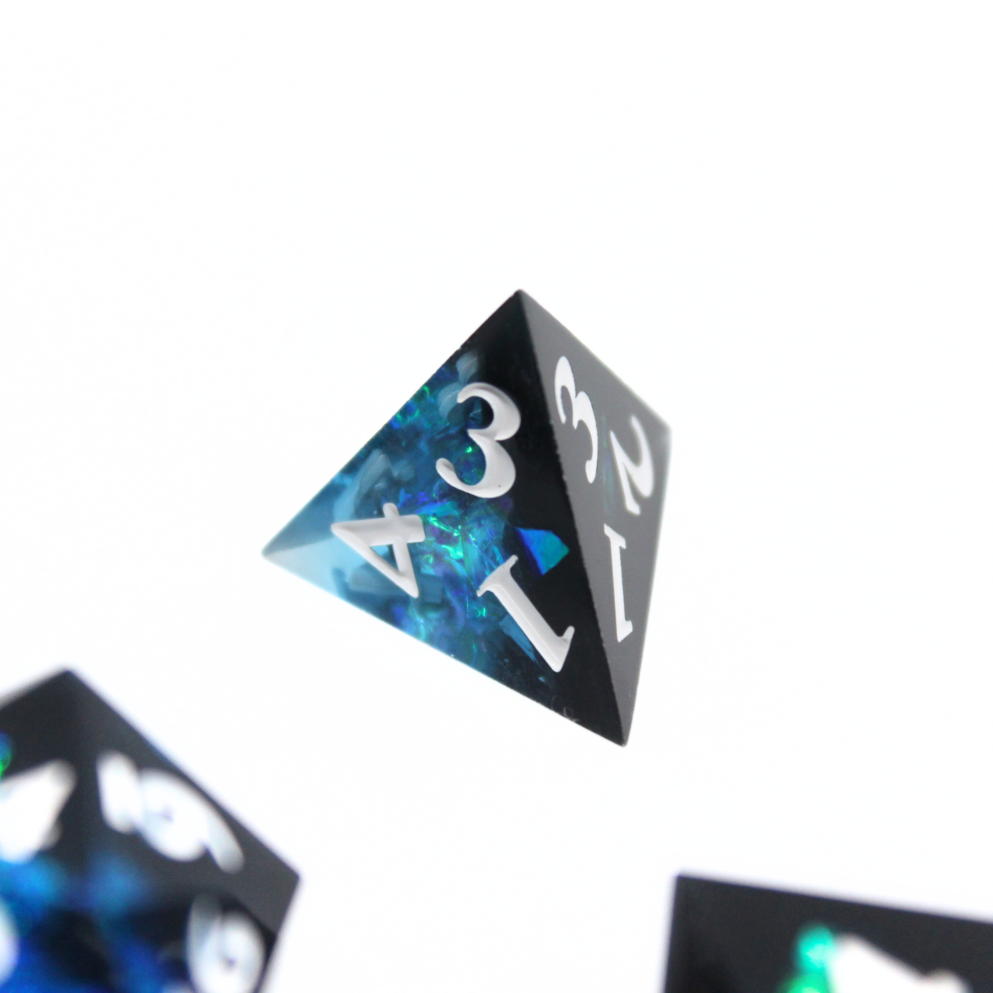 Void Opal 7pcs Inclusion Dice Set | Sharp Edge Dice