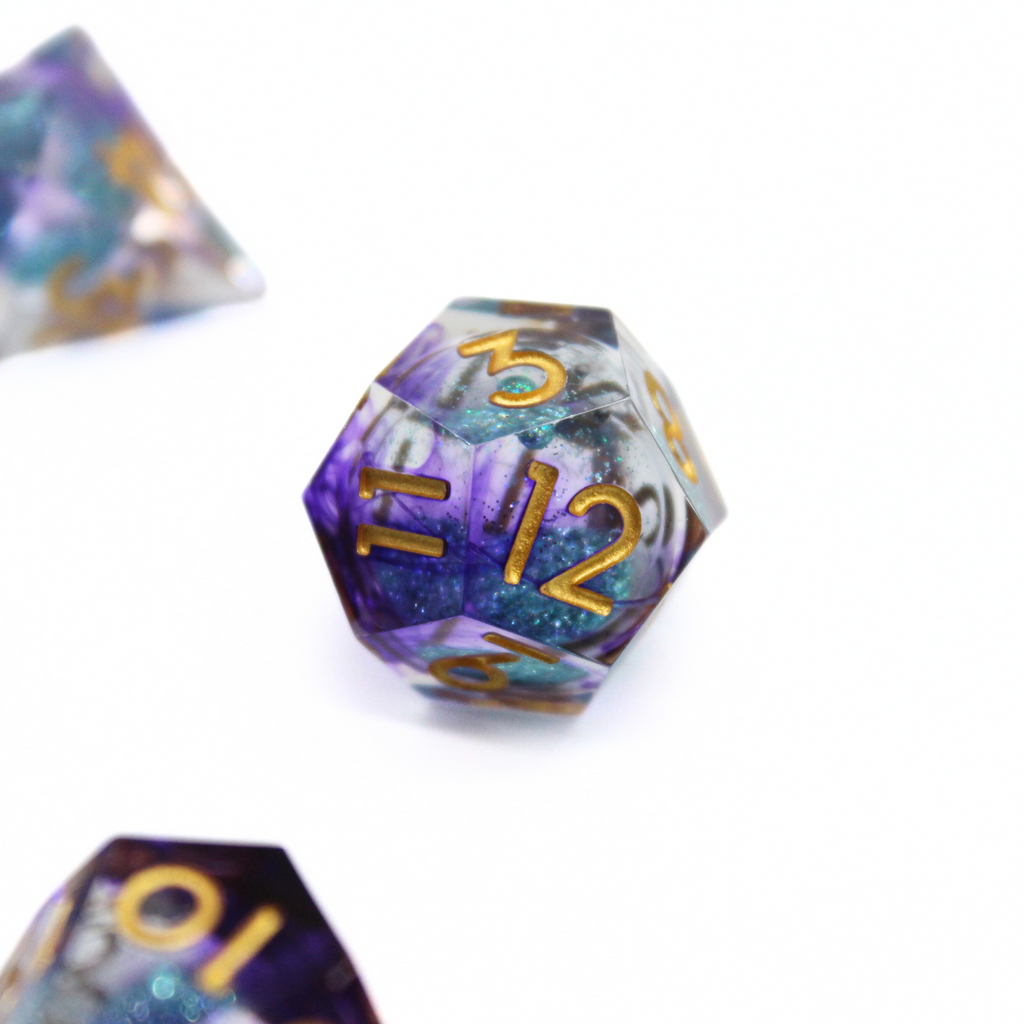 Dreamspire Lore Liquid Core 7pcs Dice Set | Sharp Edge Dice