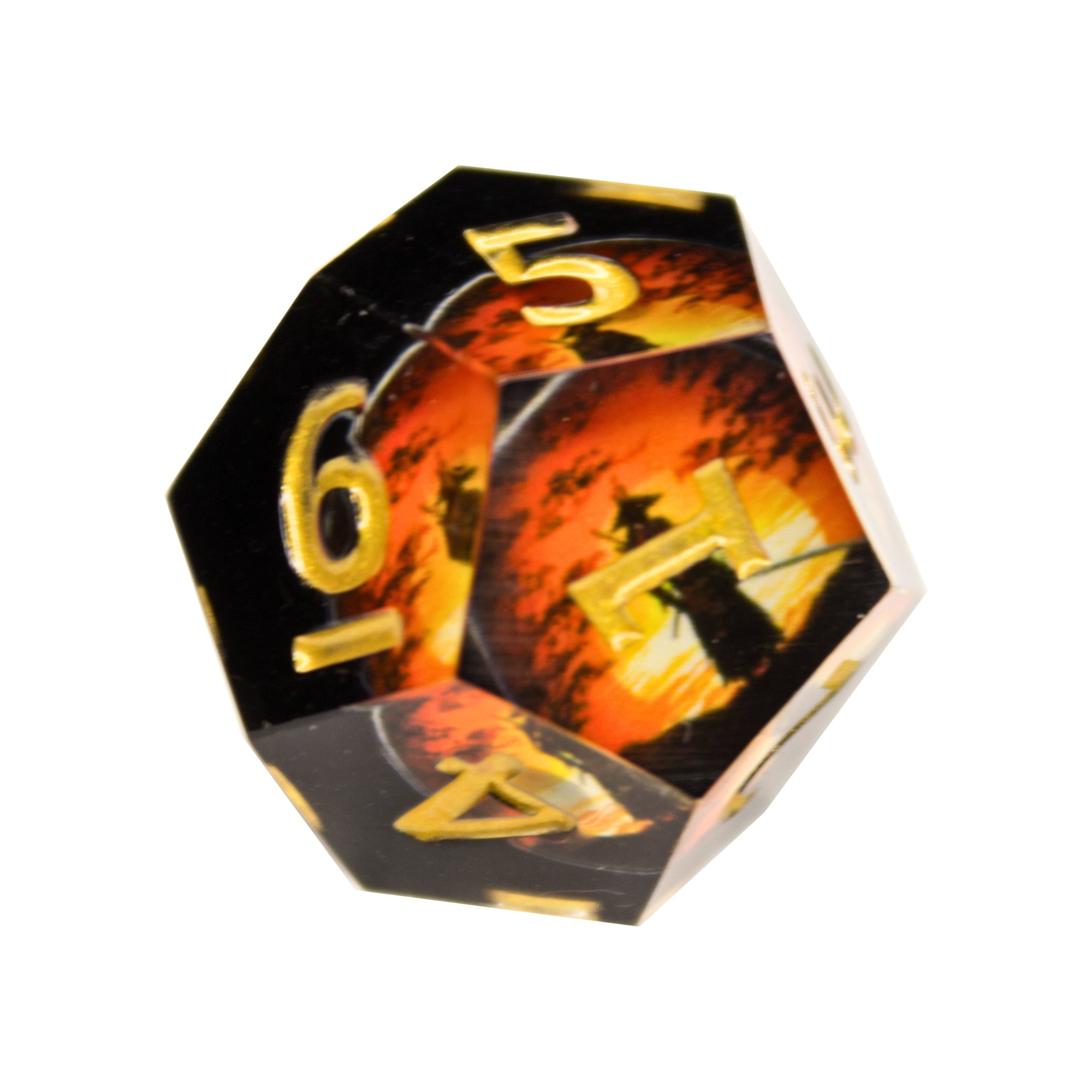 Ronin Sunrise 7pc Resin Dice Set | Little Worlds Collection