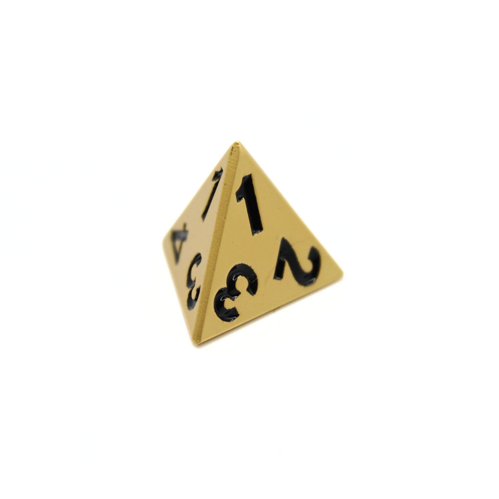 Matte Gold Metal Dice (7pcs Set)