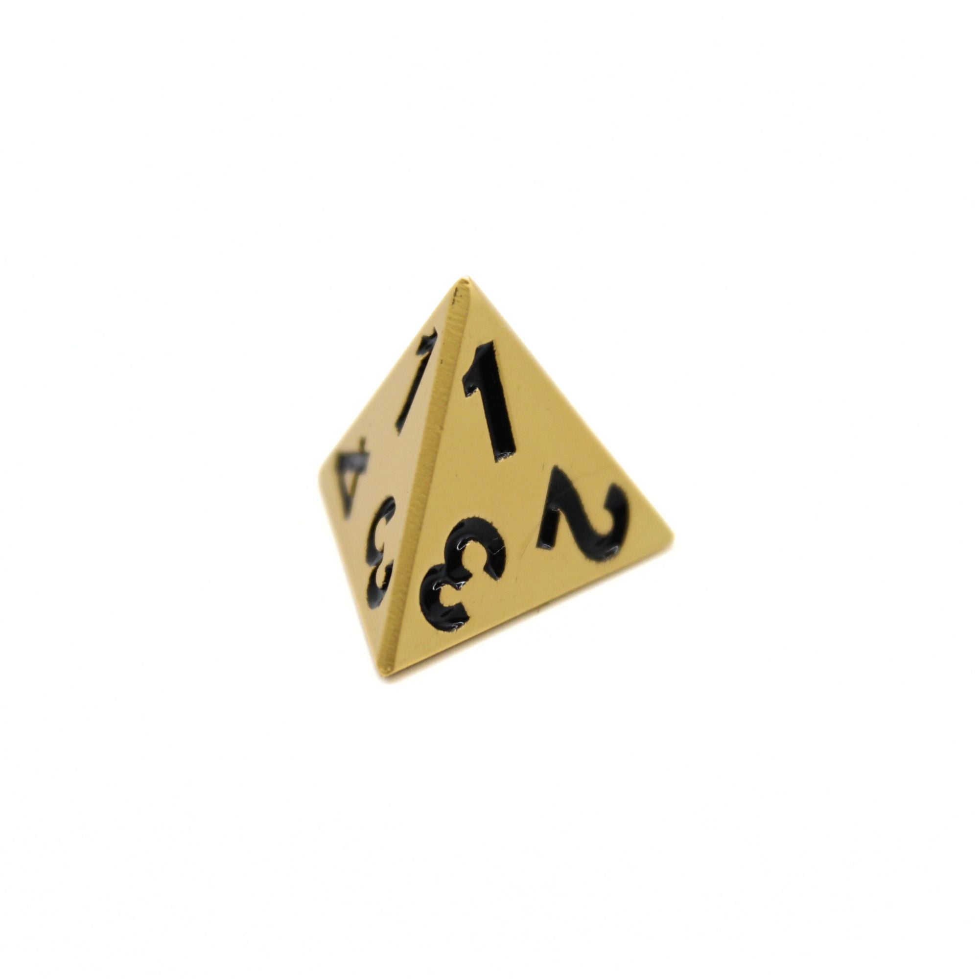 Matte Gold Metal Dice (7pcs Set)