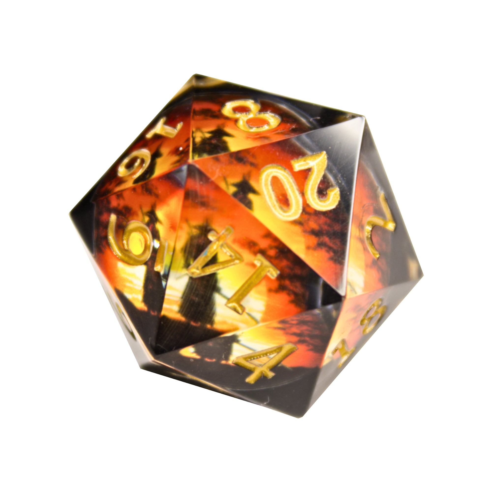 Ronin Sunrise 7pc Resin Dice Set | Little Worlds Collection
