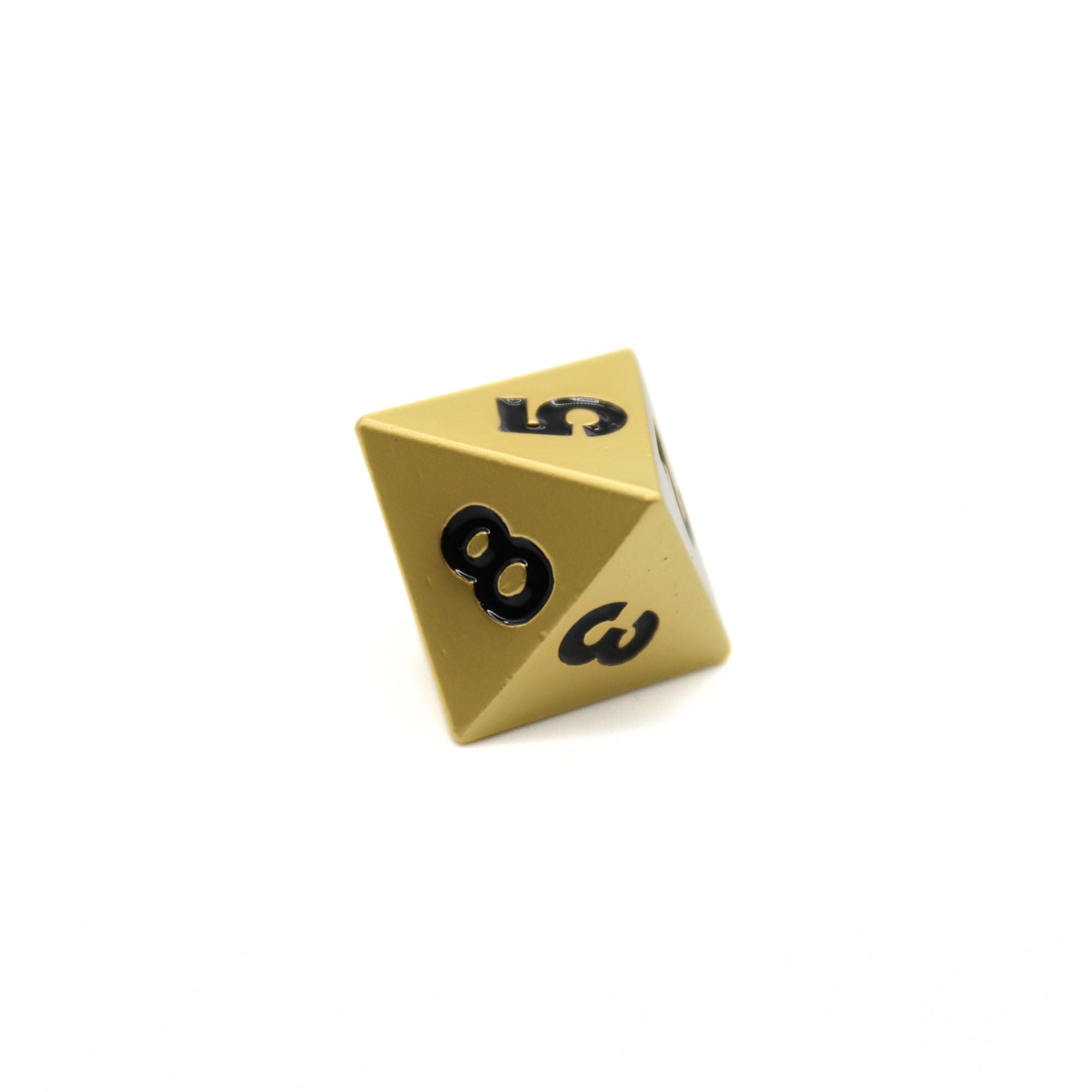 Matte Gold Metal Dice (7pcs Set)