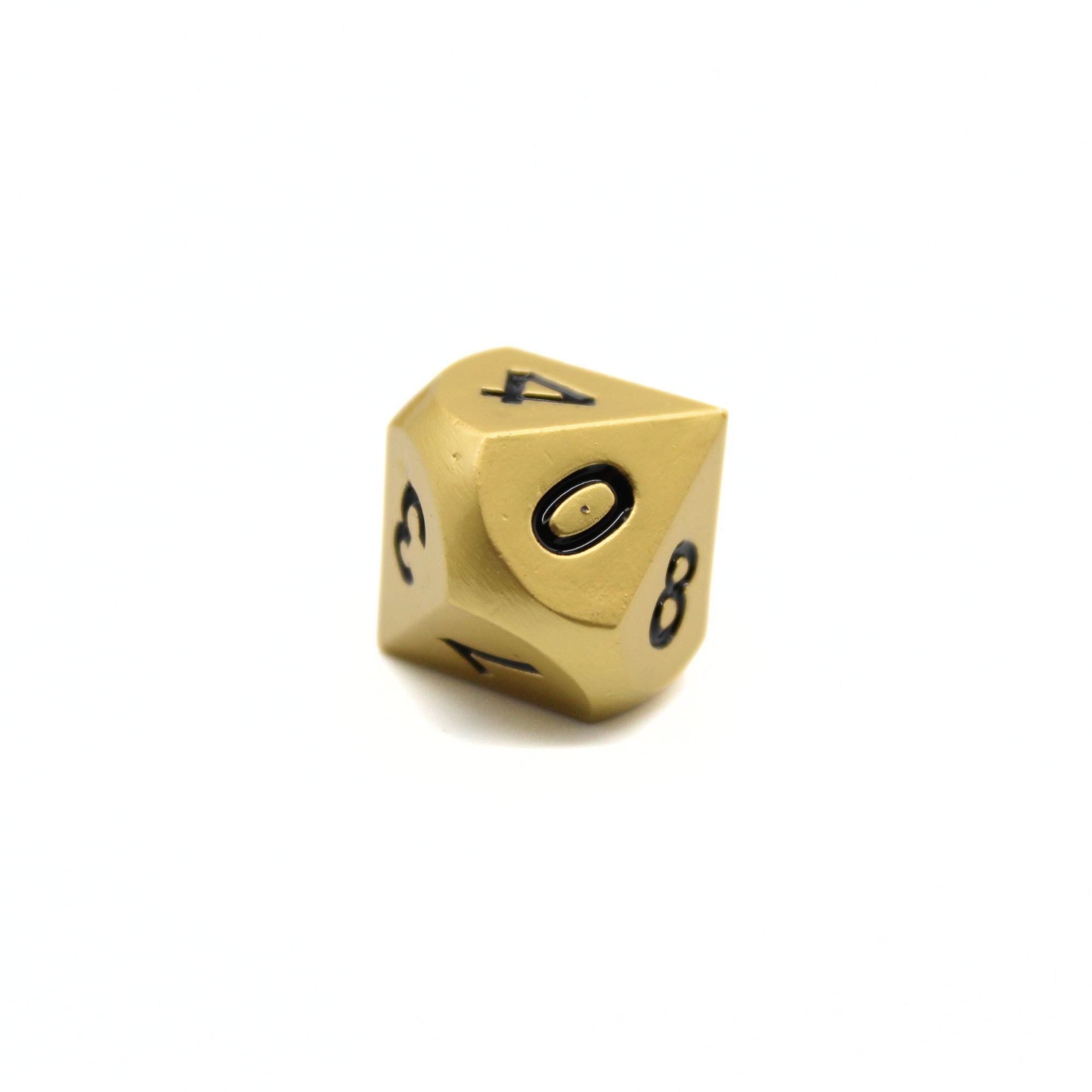 Matte Gold Metal Dice (7pcs Set)