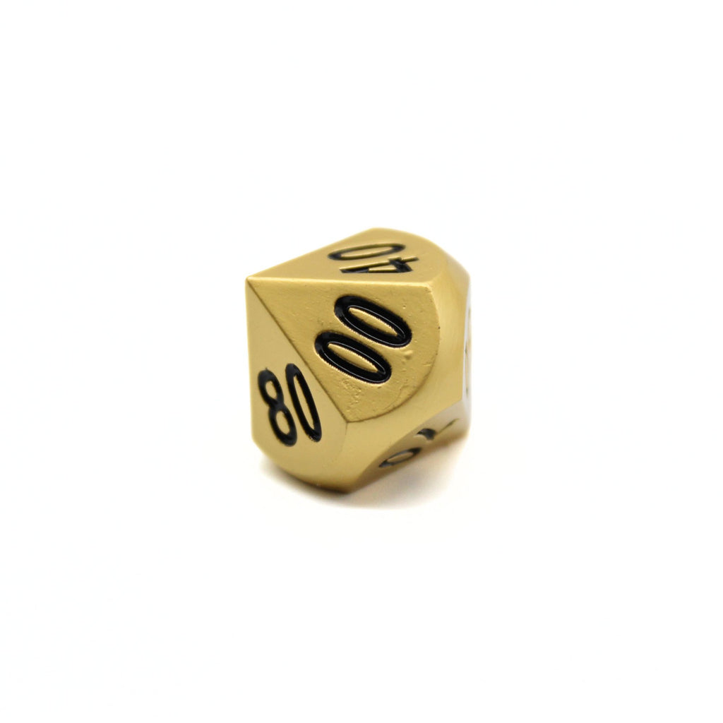 Matte Gold Metal Dice (7pcs Set)