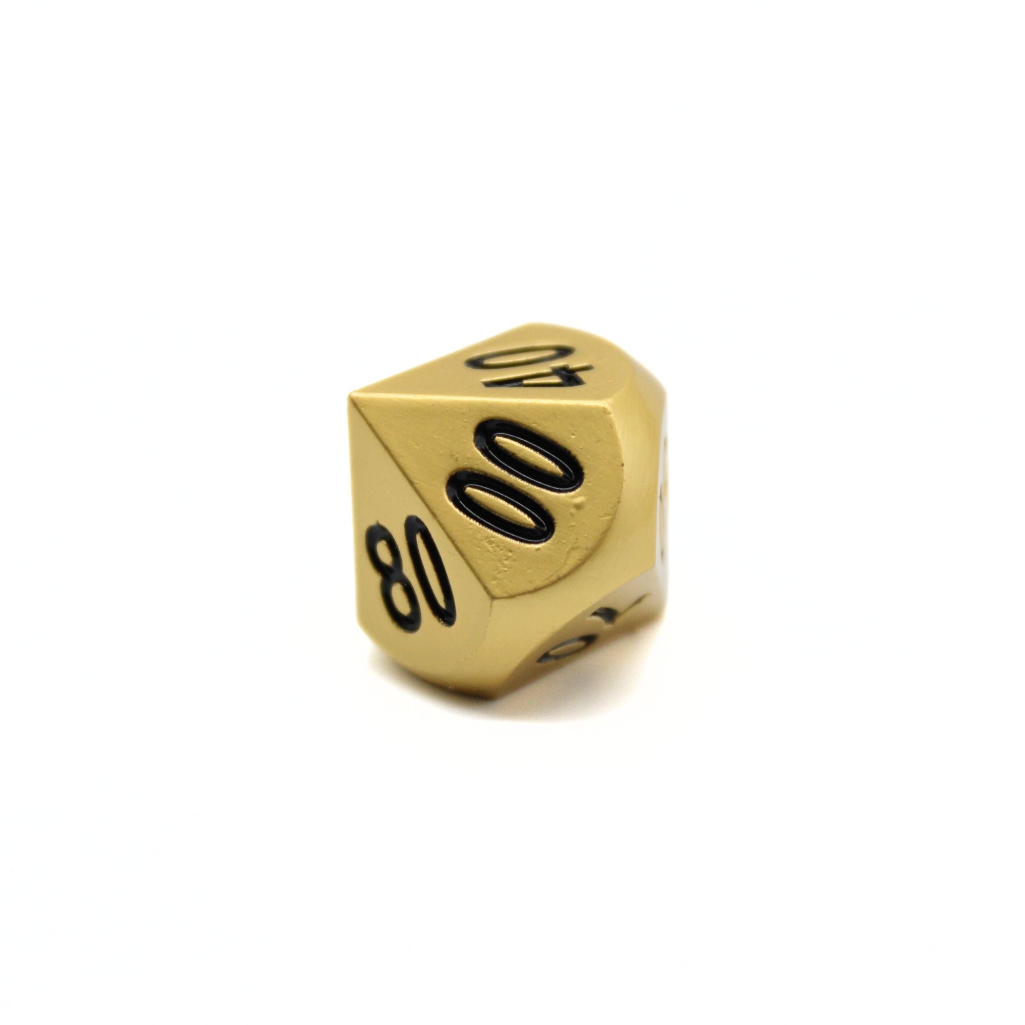Matte Gold Metal Dice (7pcs Set)