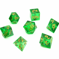 Verdant Vault 7pcs Inclusion Dice Set | Sharp Edge Dice