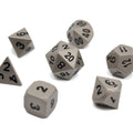 Matte Silver Metal Dice (7pcs Set)