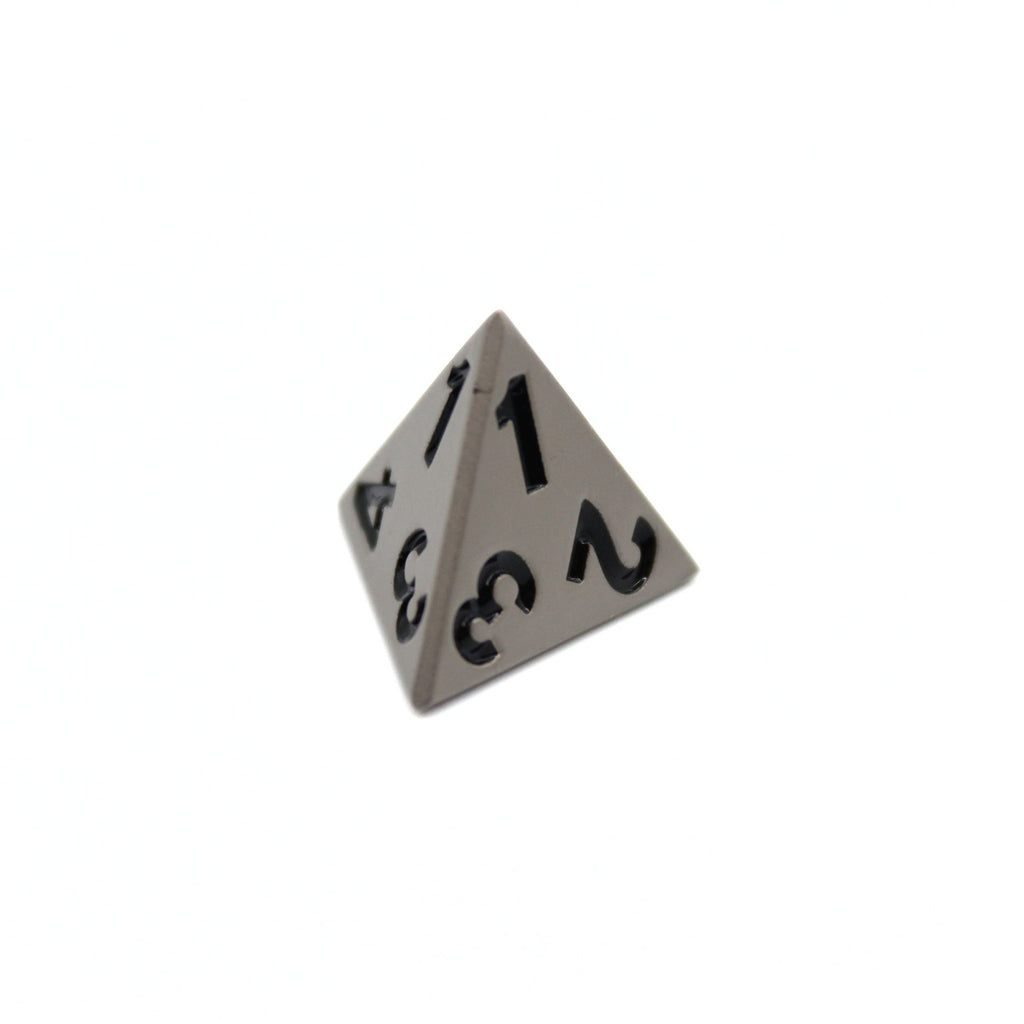 Matte Silver Metal Dice (7pcs Set)