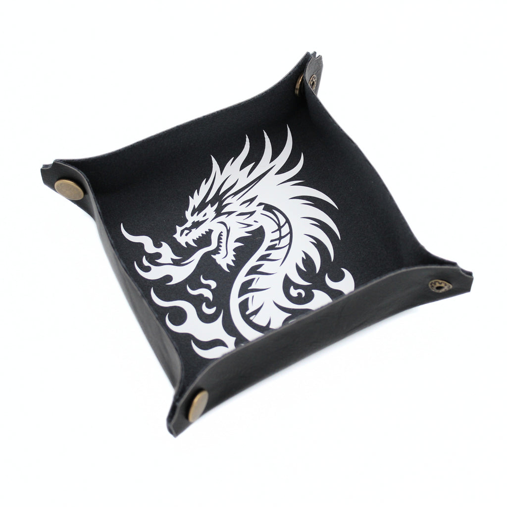 Plateau à dés en similicuir écusson du dragon