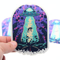 Alien Abudction Sticker 4"