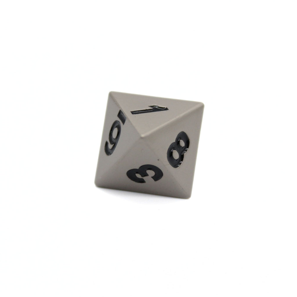 Matte Silver Metal Dice (7pcs Set)