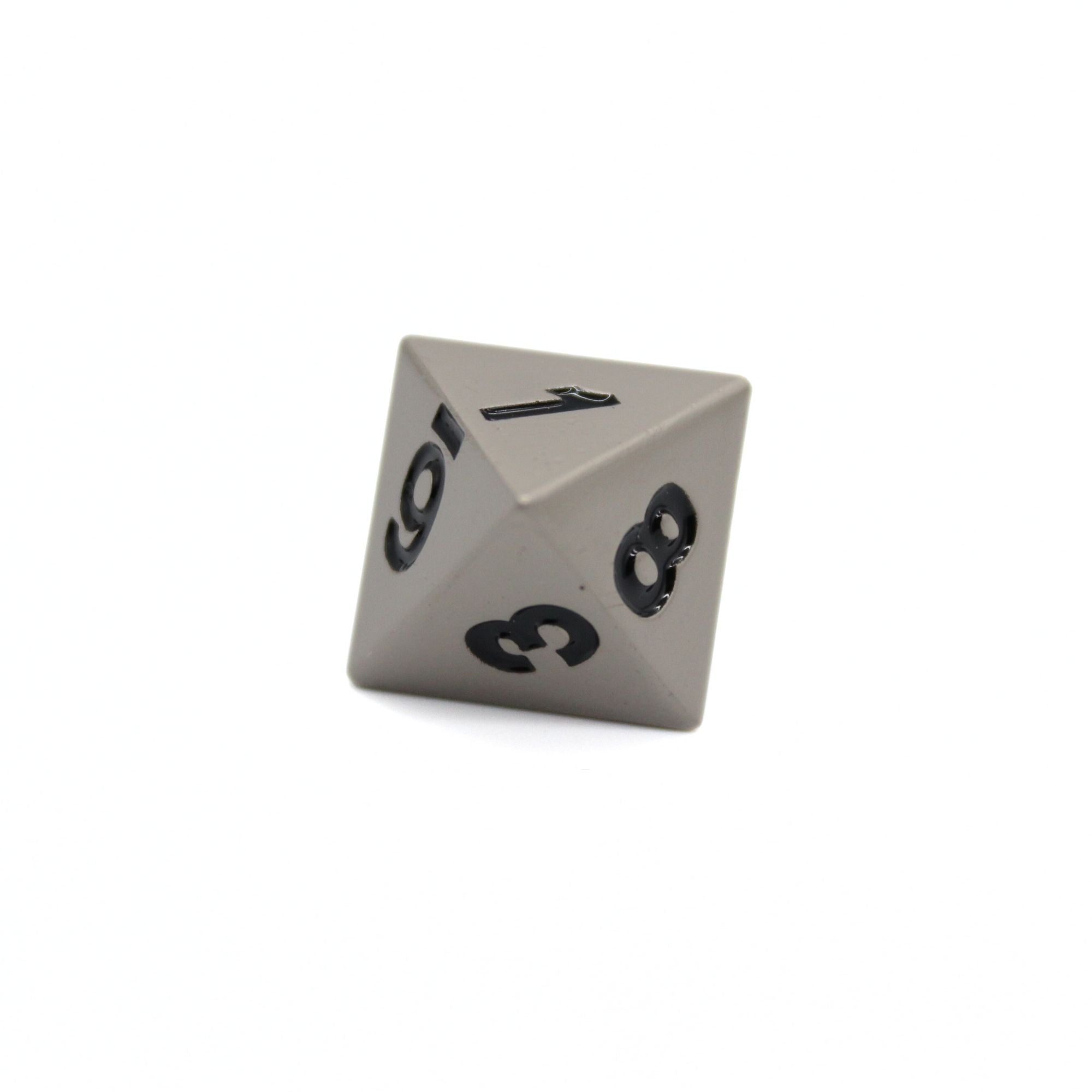 Matte Silver Metal Dice (7pcs Set)
