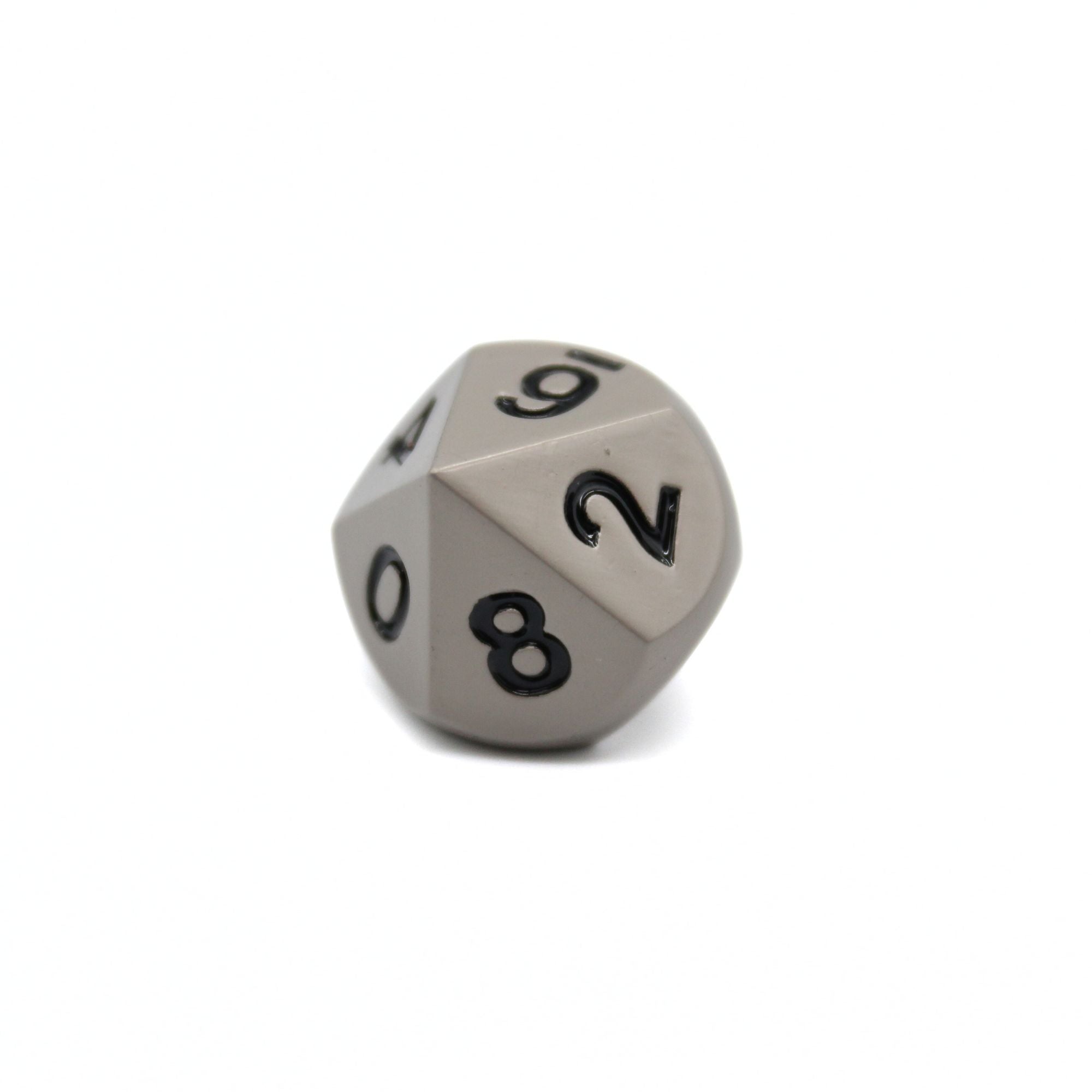 Matte Silver Metal Dice (7pcs Set)
