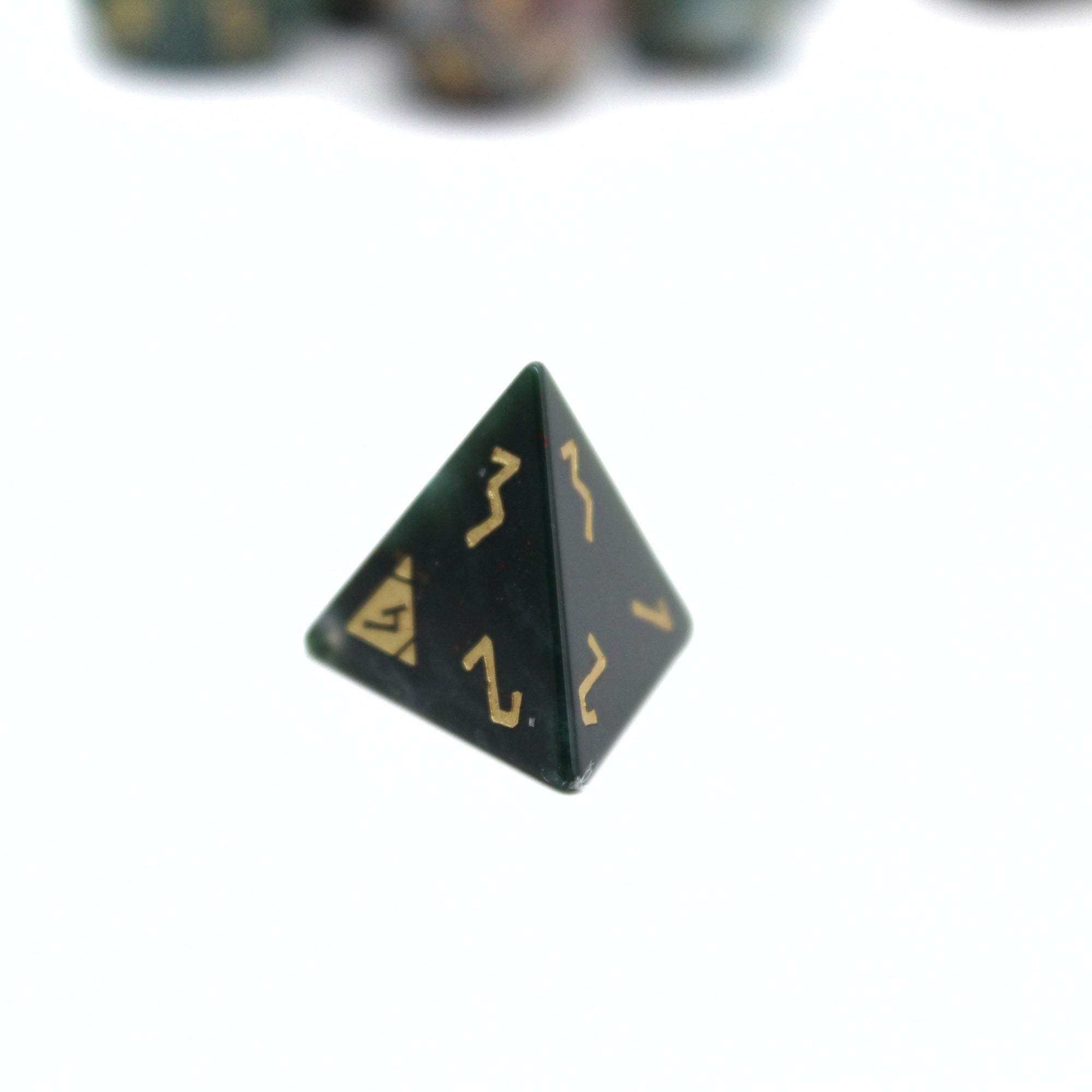 Indian Agate Stone Dice (7pcs set)