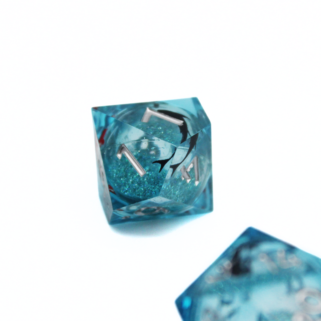 Koi Fish Pond Liquid Core Dice | Sharp Edge Dice