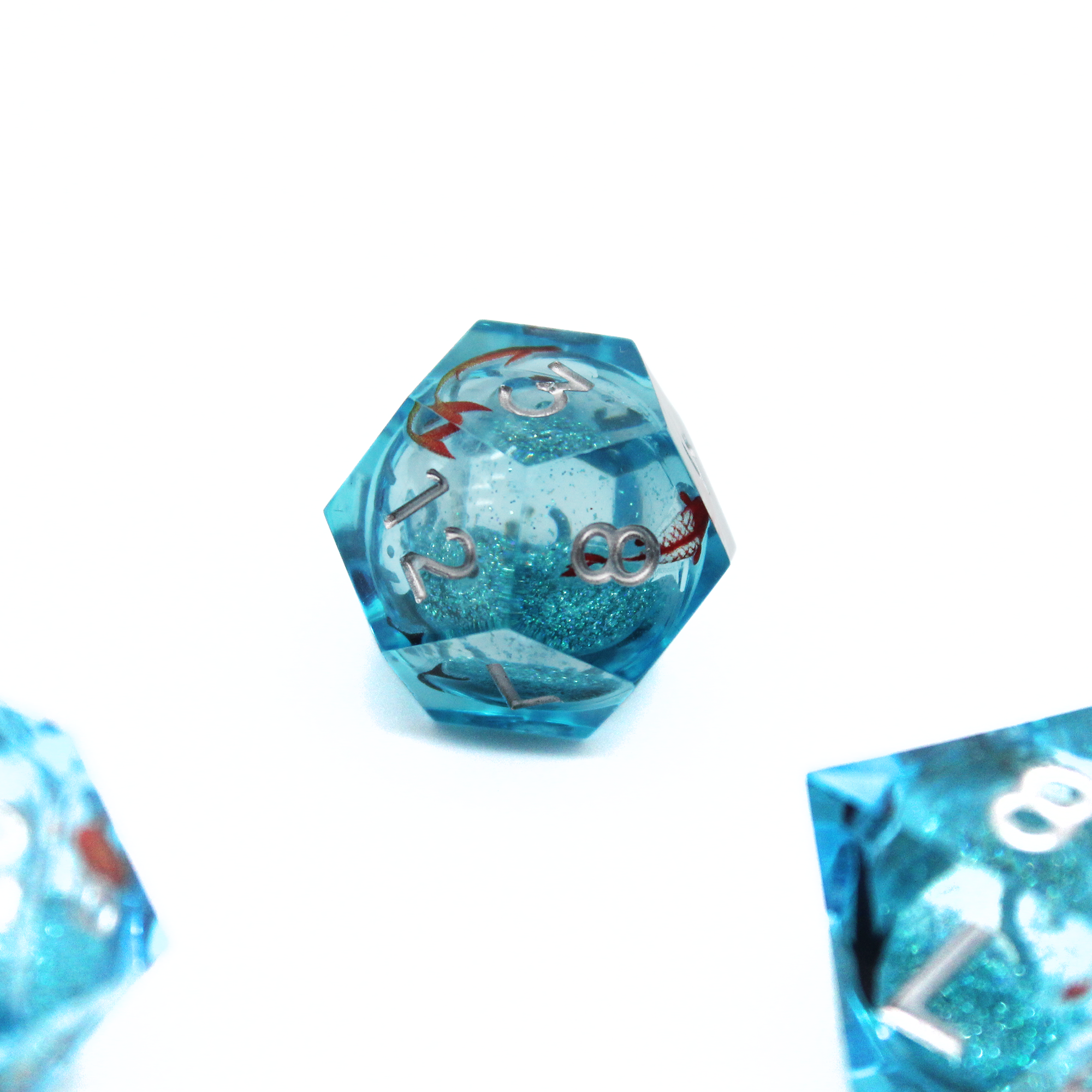 Koi Fish Pond Liquid Core Dice | Sharp Edge Dice