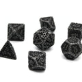 Obsidian Floral Metal Dice (7pcs Set)