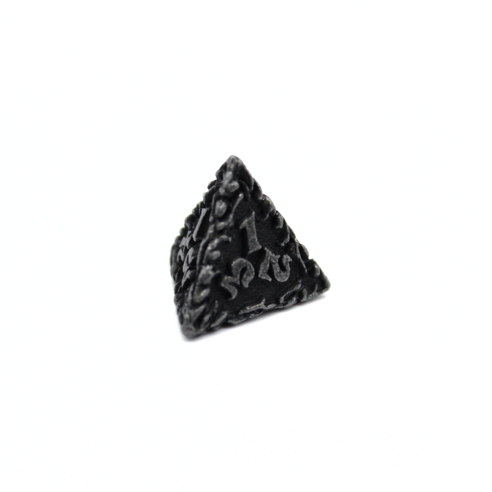 Obsidian Floral Metal Dice (7pcs Set)