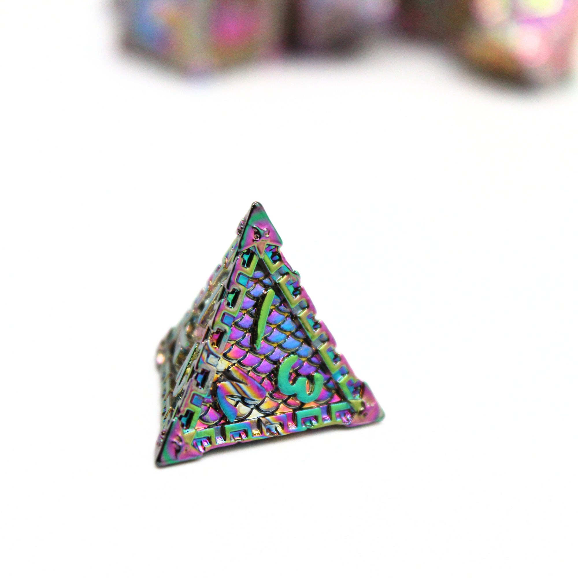 Iridescent Chain Metal Dice (7pcs Set)