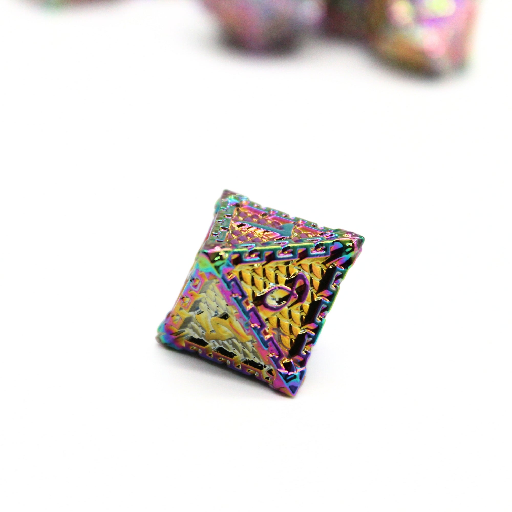Iridescent Chain Metal Dice (7pcs Set)