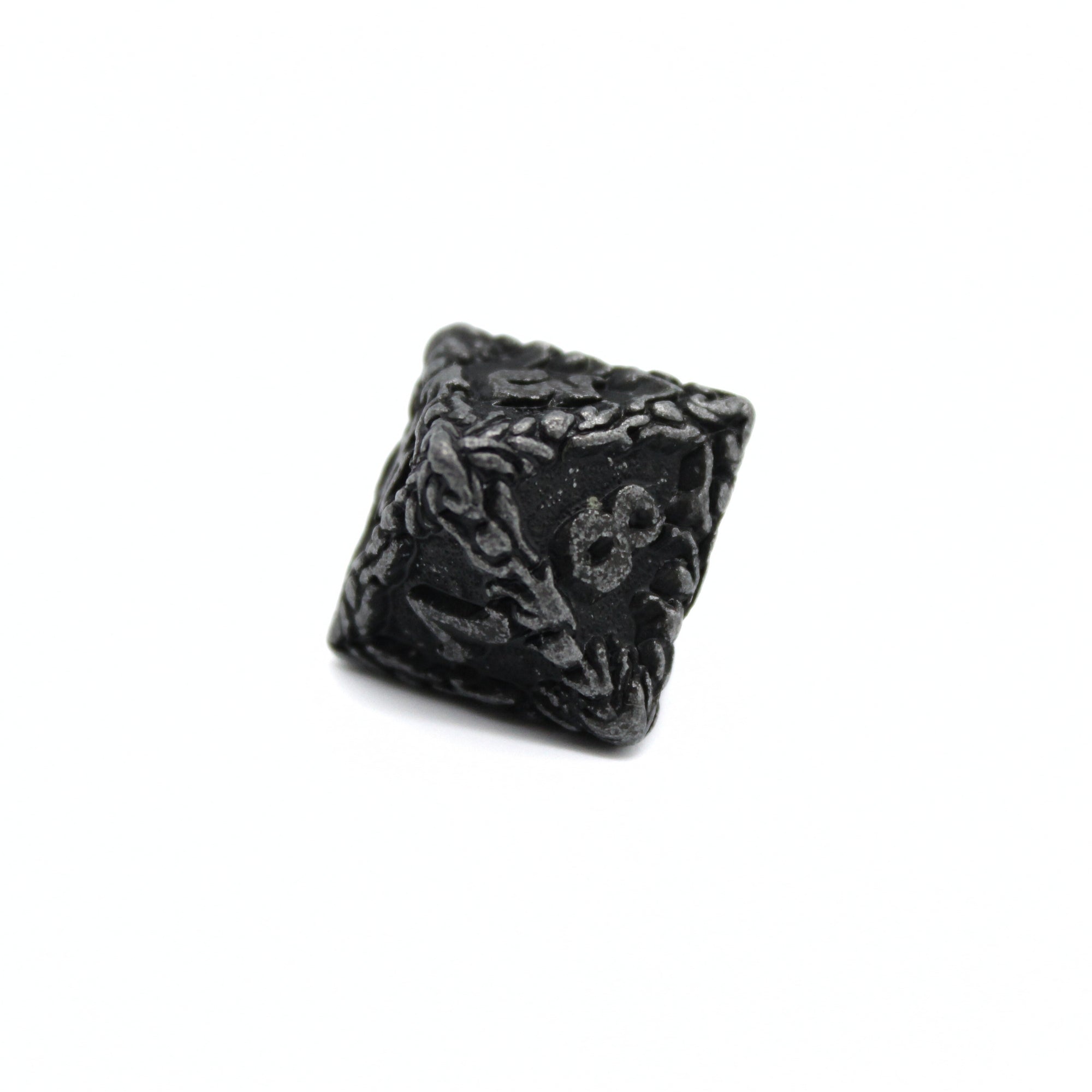 Obsidian Floral Metal Dice (7pcs Set)