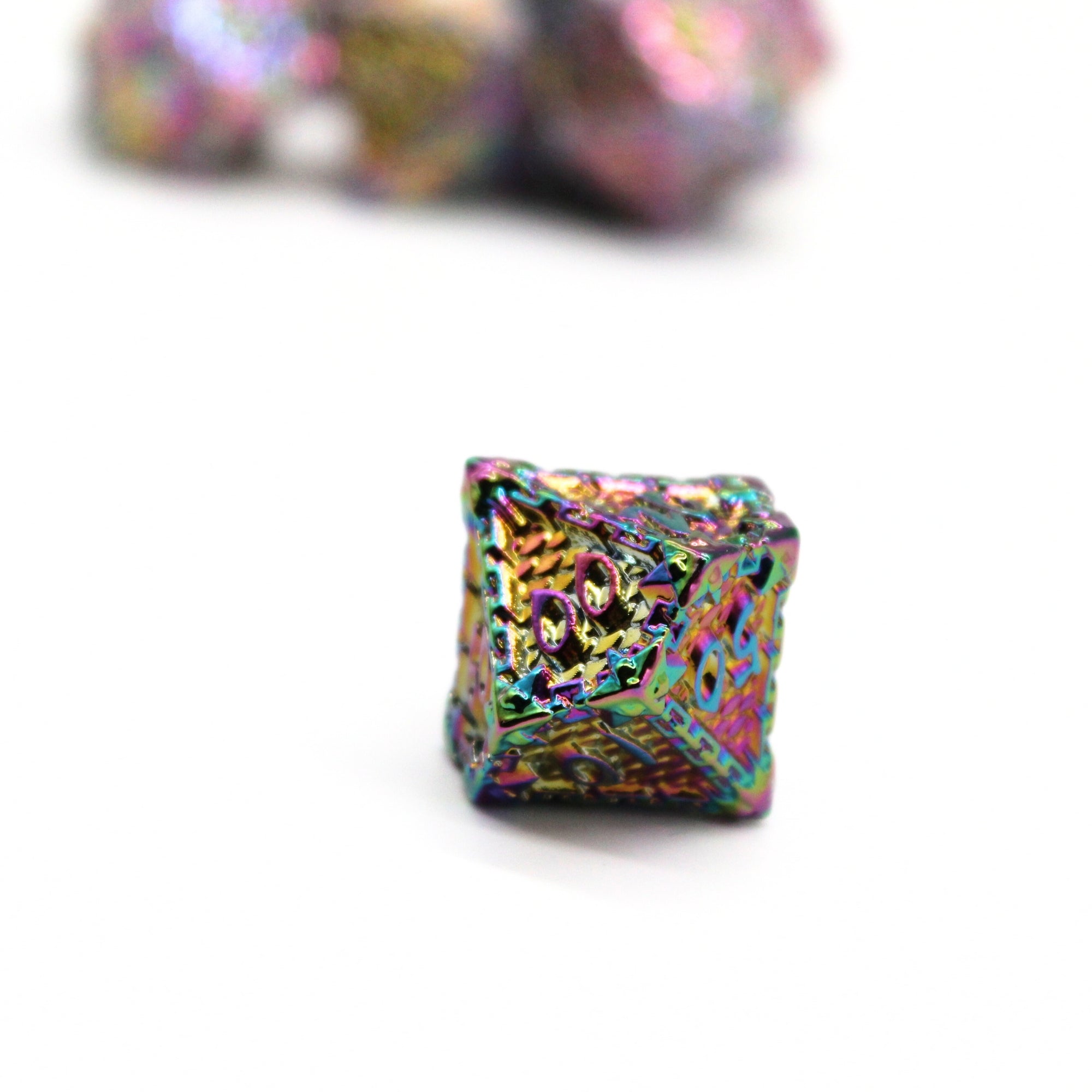 Iridescent Chain Metal Dice (7pcs Set)