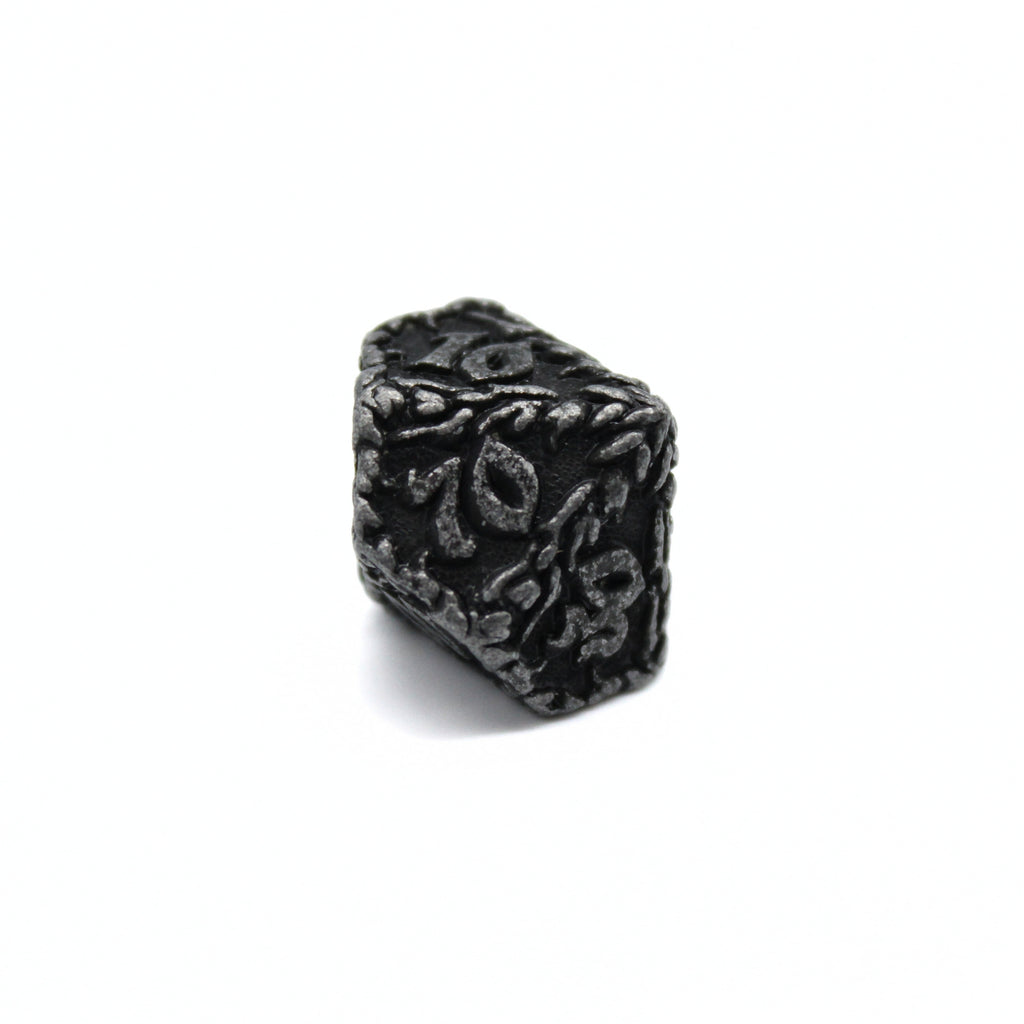 Obsidian Floral Metal Dice (7pcs Set)