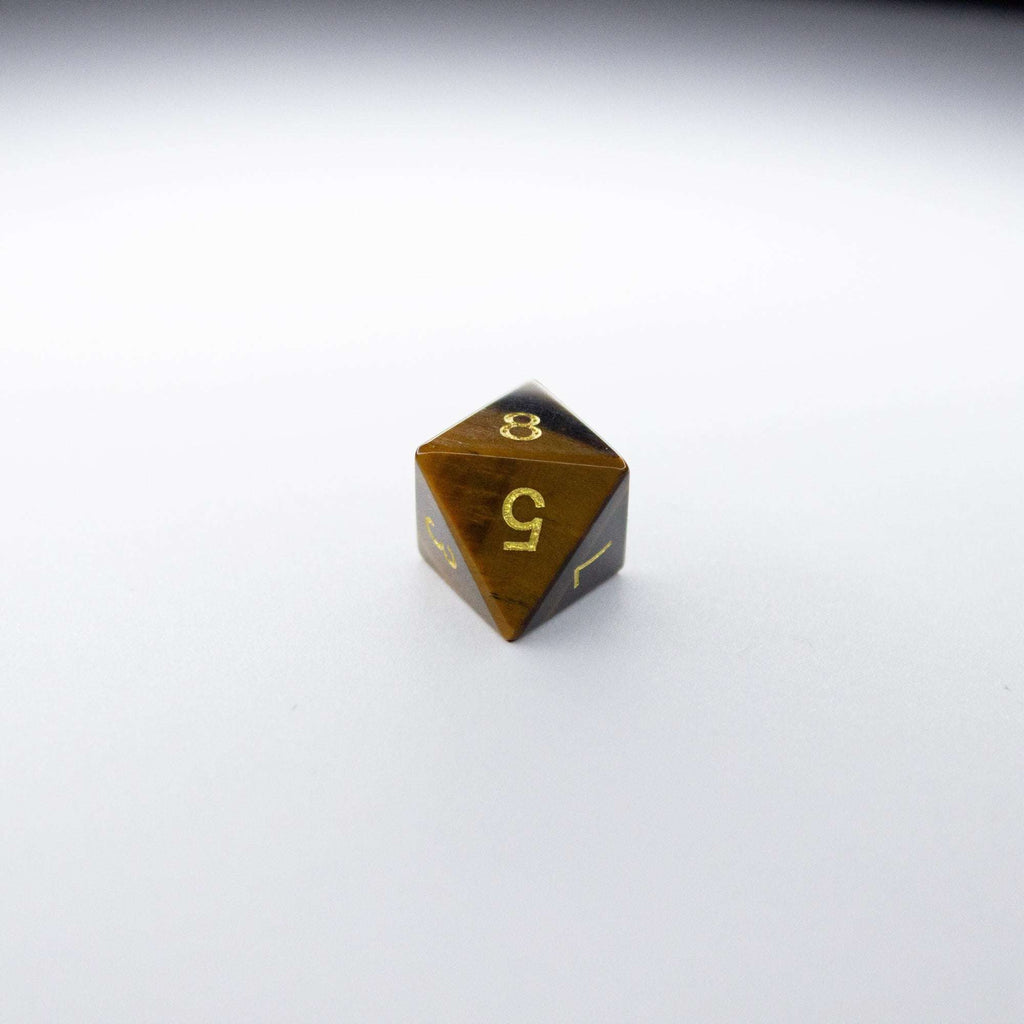 Tiger's Eye | Natural Gemstone Dice (7pc Set)