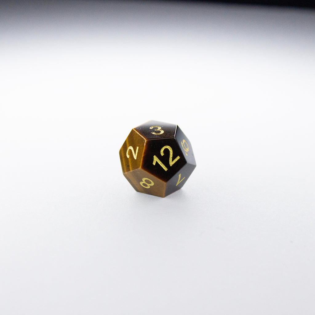 Tiger's Eye | Natural Gemstone Dice (7pc Set)