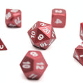 Matte Red Metal Dice (7pcs Set)