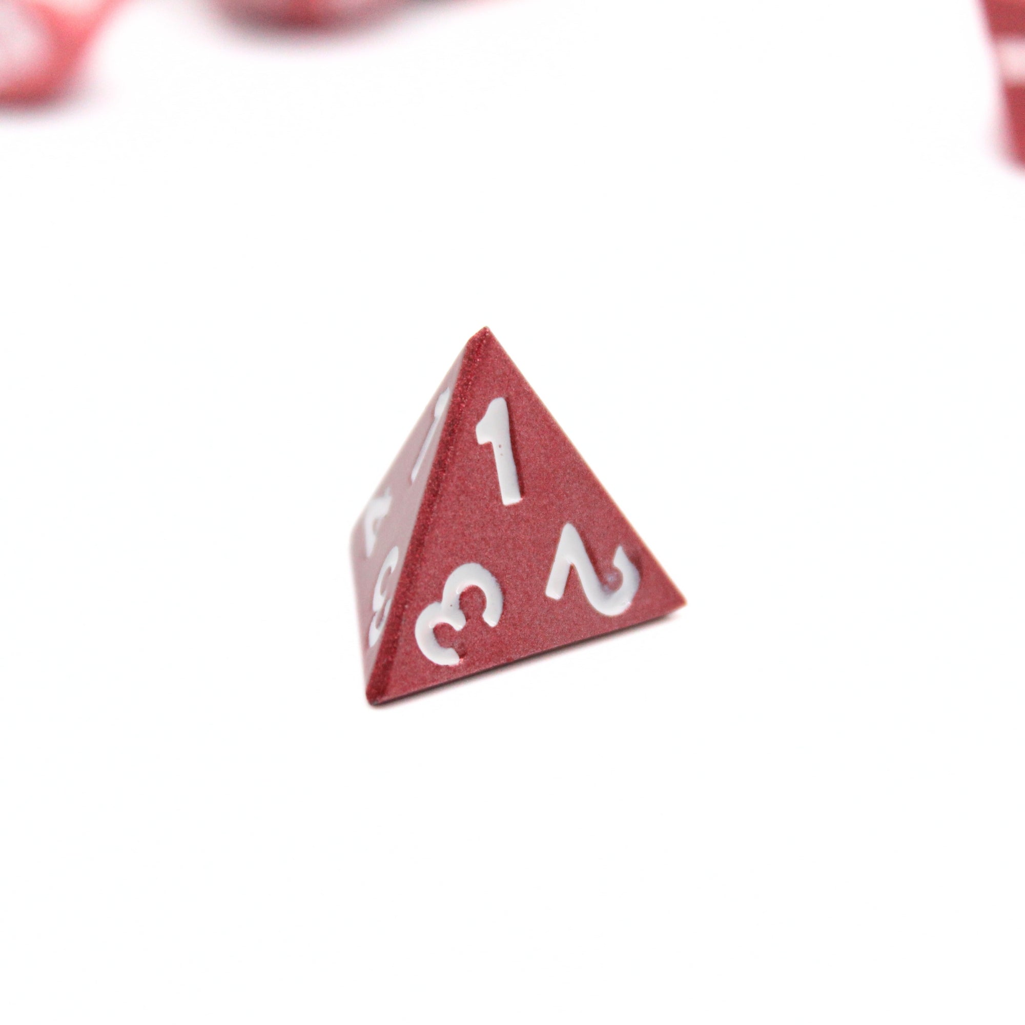 Matte Red Metal Dice (7pcs Set)
