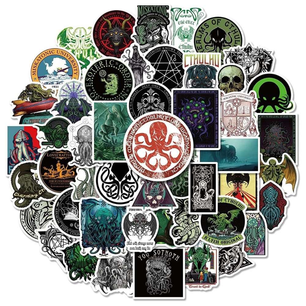 50PCS Cthulhu Mythos Sticker Pack | HP Lovecraftian Sticker Bundle – 12 ...
