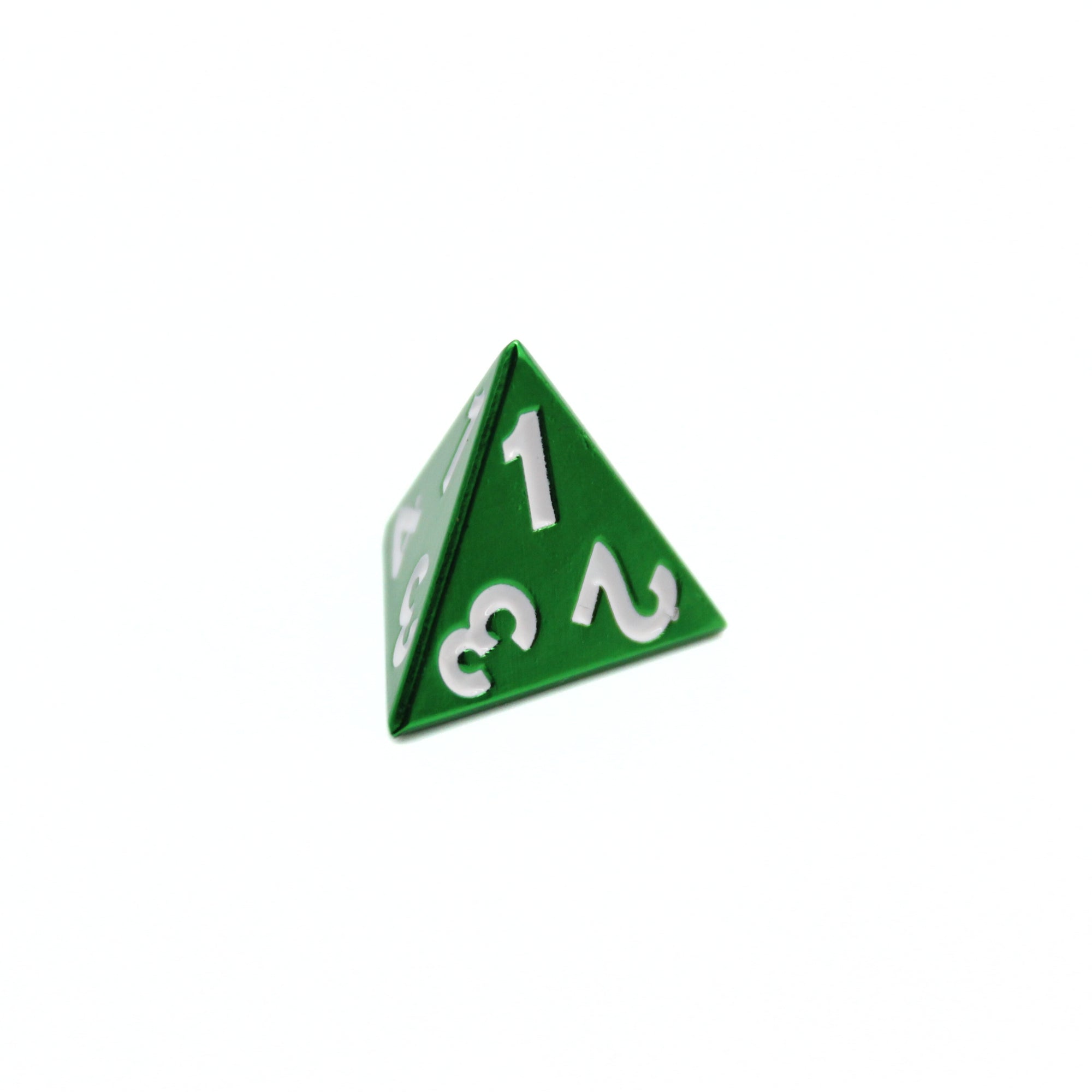 Green Plated Metal Dice (7pcs Set)
