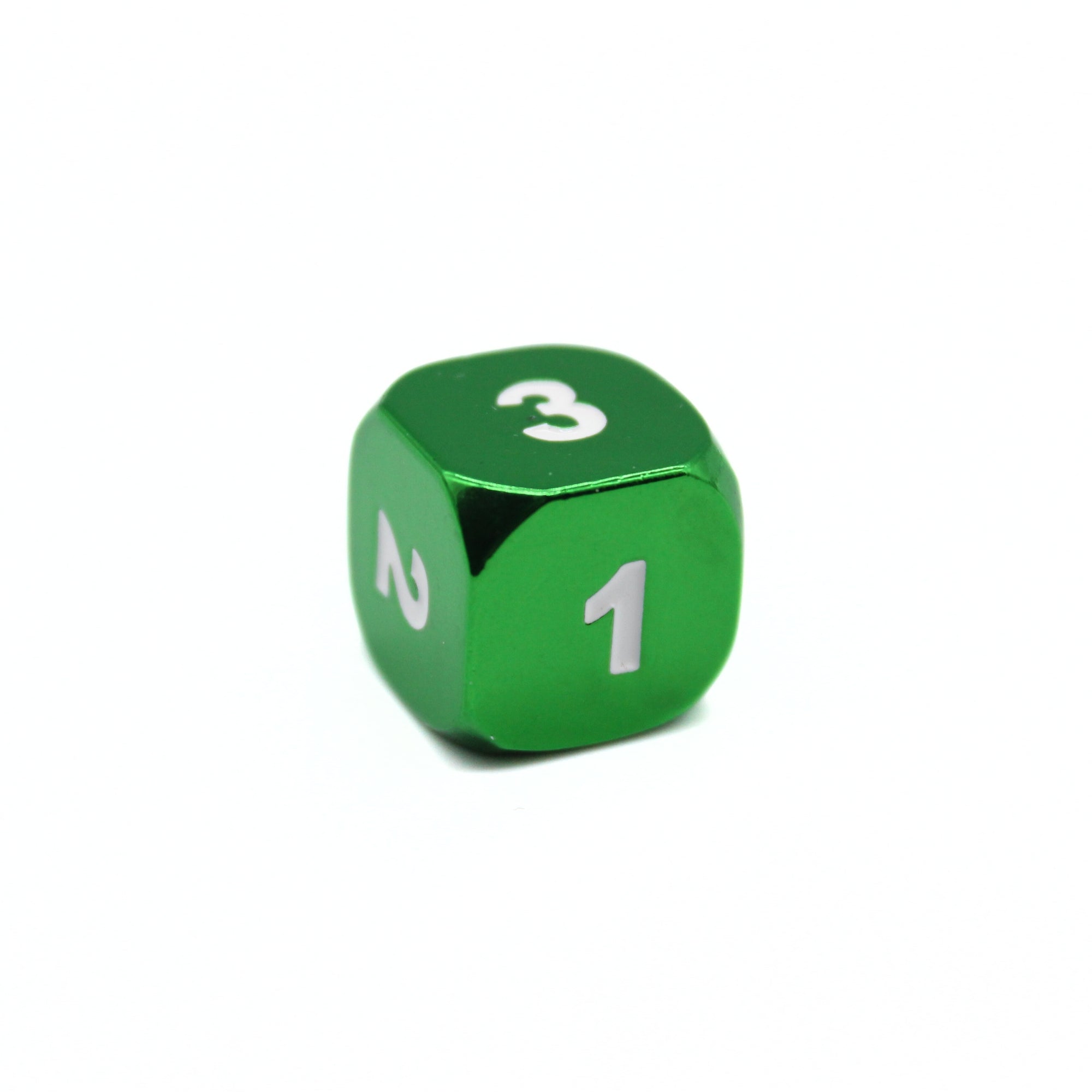 Green Plated Metal Dice (7pcs Set)