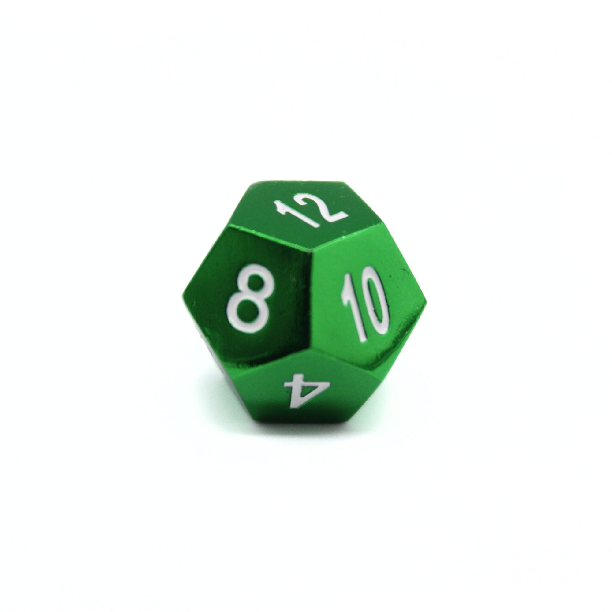 Green Plated Metal Dice (7pcs Set)