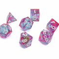 Set de Dés à Inclusions Celestial Glow (7 Pièces) | Dés à Bords Tranchants