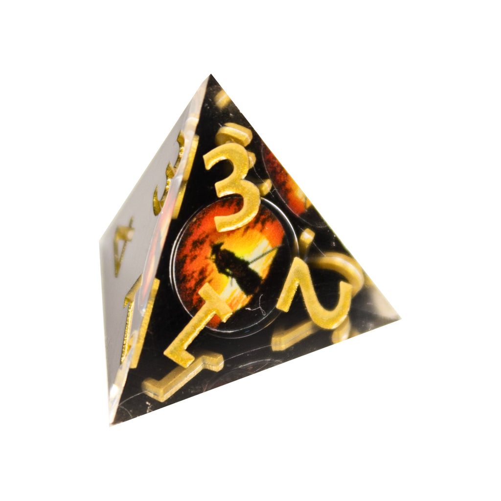Ronin Sunrise 7pc Resin Dice Set | Little Worlds Collection